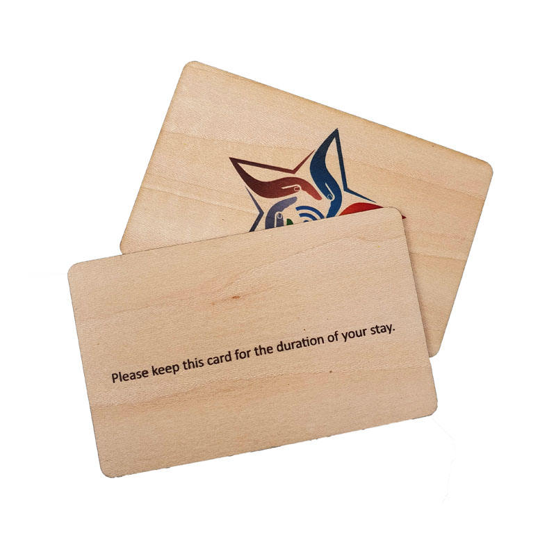 Smart NFC RFID Card 13.56MHz Laser Engraved Eco Friendly Wooden business Card