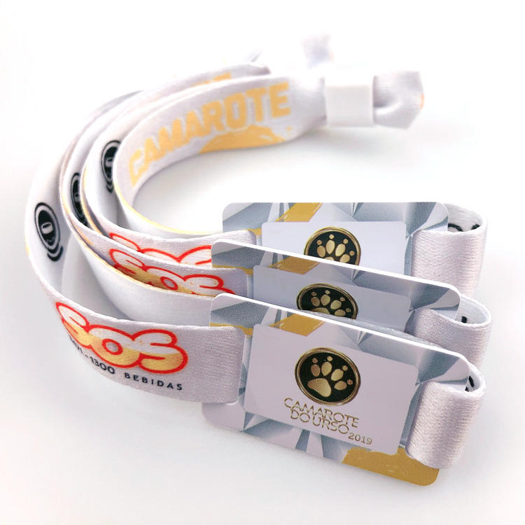 13.56MHz Festival Custom Woven RFID Fabric Wristband