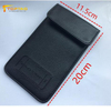 Black Leather Anti Theft Car Key Signal Blocker Pouch, Cell Phone Jammer Blocker, GSM Blocker Bag