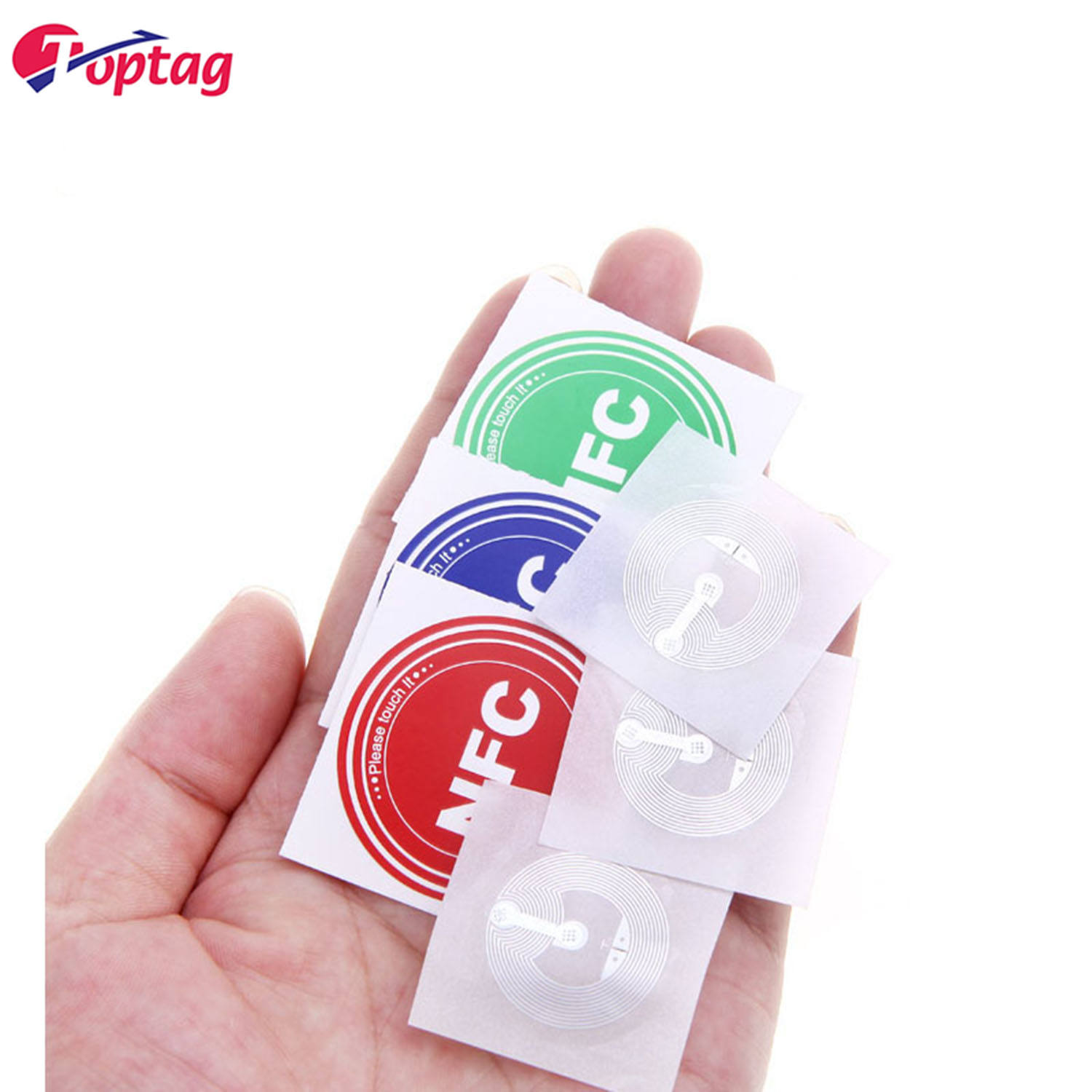 Custom Printing RFID 13.56Mhz Round PET Tag NFC Wet Inlay Square Paper Sticker