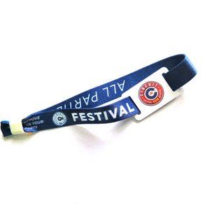 13.56MHz Festival Custom Woven RFID Fabric Wristband
