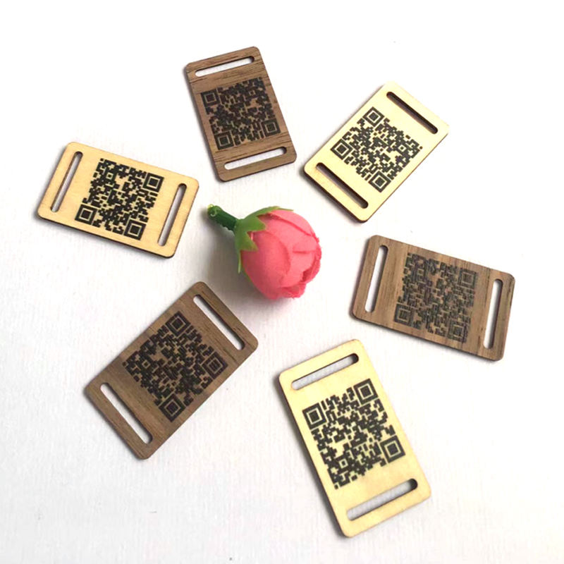 Customized control access HF NFC Wood Cards RFID smart bamboo Key Card