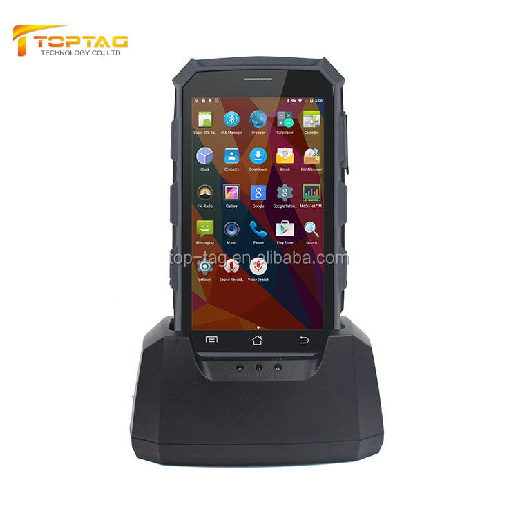 UHF Handheld Android 7.0 POS Terminal, Support 2D Barcode Scanning with Touch Screen 4G