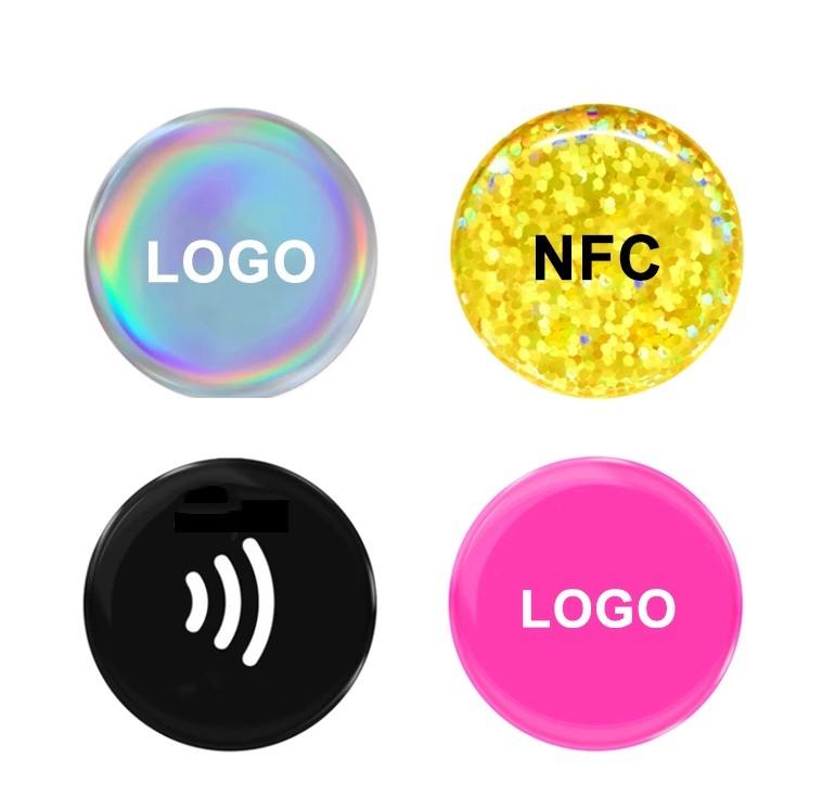 Custom Anti-Metal NFC Social Media RFID Epoxy Keyfob Hotel Key Card NFC RFID Epoxy Tag