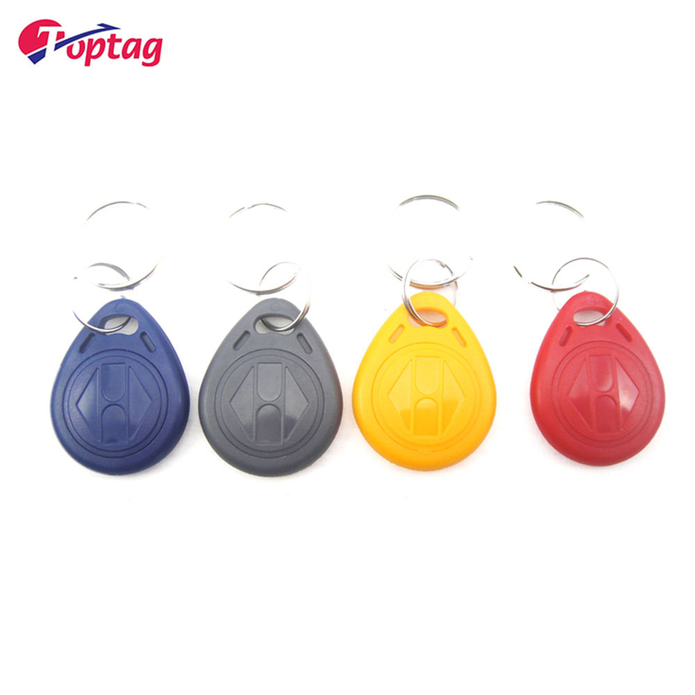 Wholesale RFID ABS Key fobs 125khz LF T5577 Key Chain With Metal Rings
