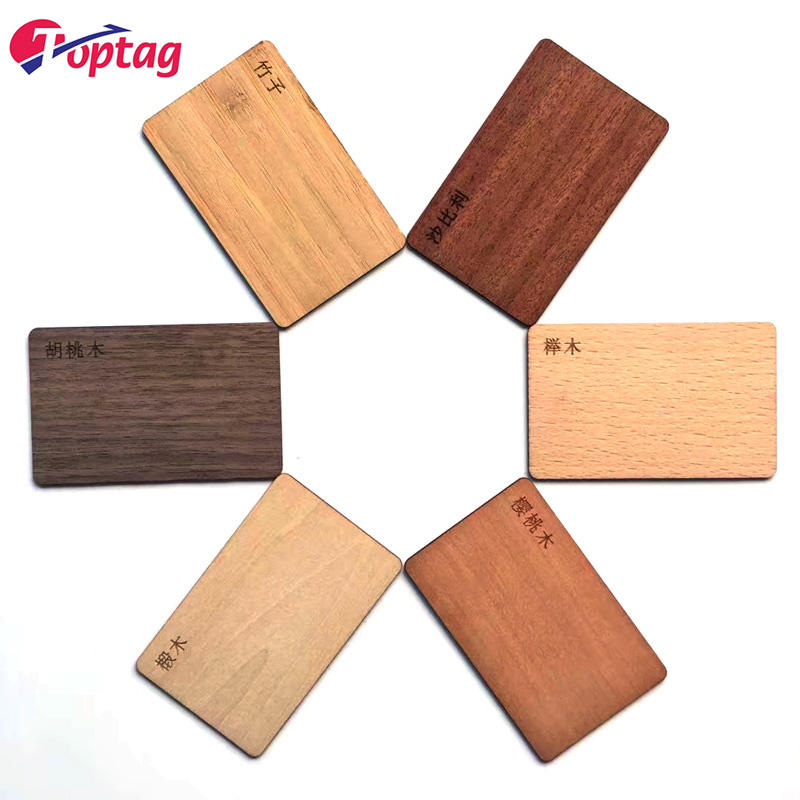 Various wooden material RFID Card 125Khz 13.56MHz 1.6mm Bamboo Smart Card
