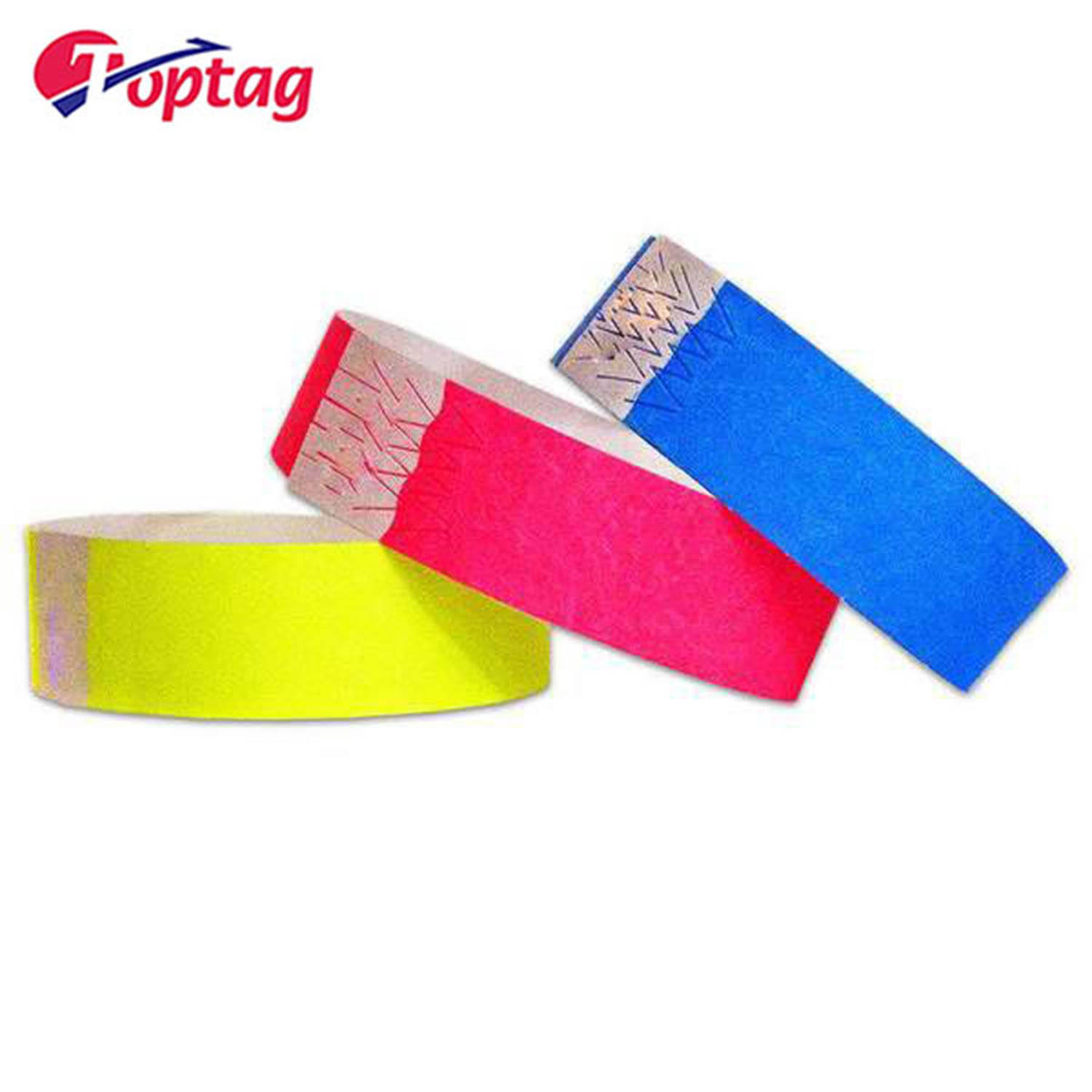 Custom Pattern UHF Disposable Paper Bracelet 13.56MHz NFC RFID Paper Wristband for hospital