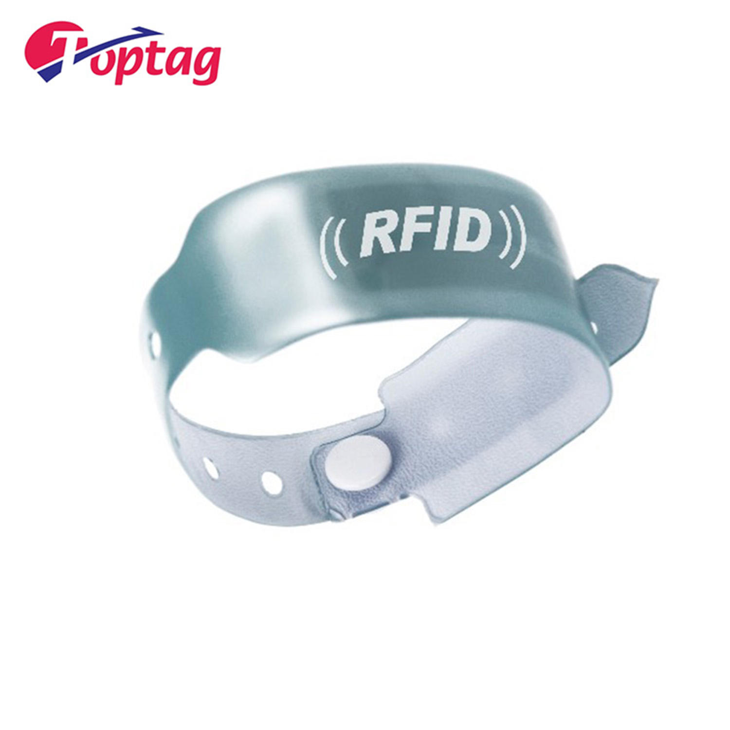 13.56MHz PVC Disposable Bracelet RFID NFC Wristband with Custom Logo