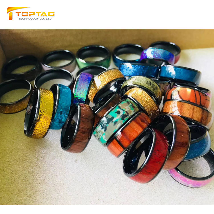 Ceramic Material UID Changeable 1K NFC Ring, 13.56MHz RFID Jewelry Rings