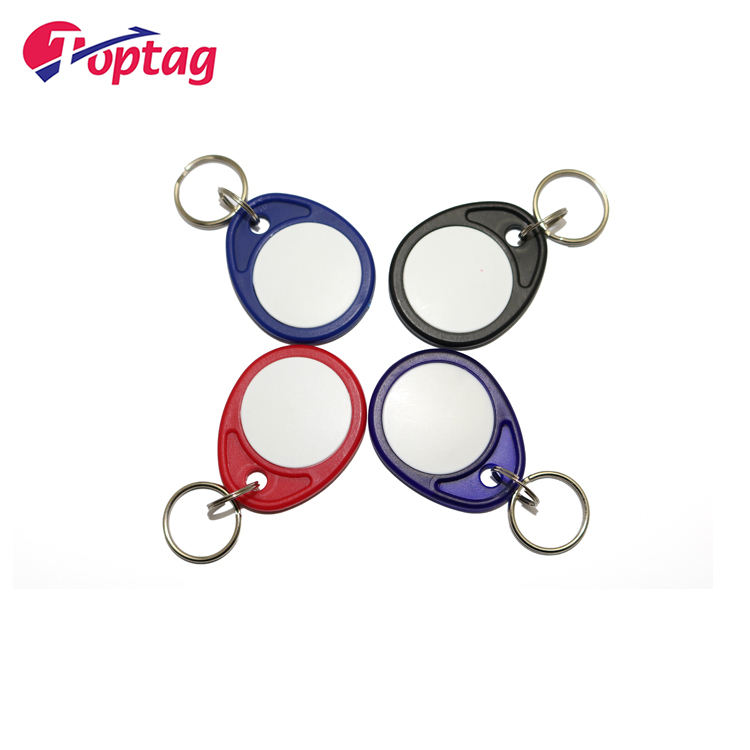 Readable and Writable RFID ABS Key Tags T5577 EM4305 Key Fobs With Metal Rings