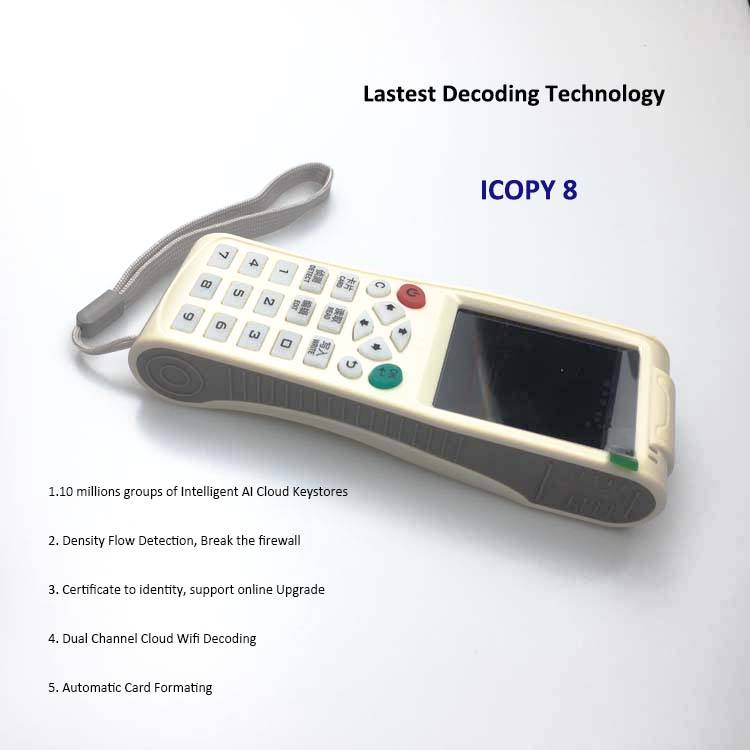 iCopy 8 Certificates Identity Handheld LF & HF ID IC Smart Card RFID Copier Duplicator
