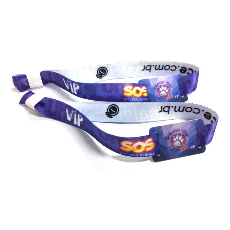 Eco-friendly polyester fabric rfid nfc wristband for events