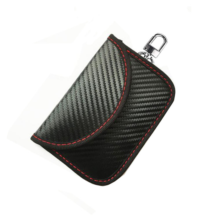 Carbon Fiber Look Jammer Car Key Signal Block Case Pouch Bag