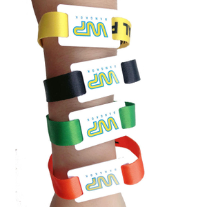 Custom RFID Tag Woven Smart Band with Ntag213 215 chip Nylon Fabric Wristband