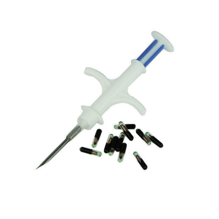 Animal Implantable RFID Glass Microchip 134.2KHz RFID Dog Glass Tags with Syringe
