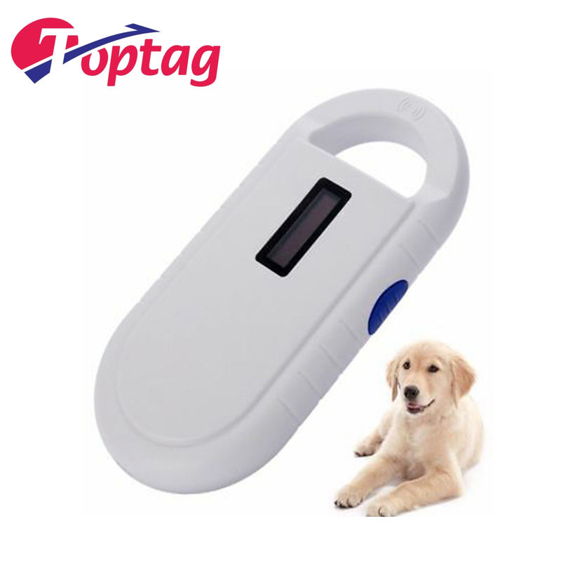RFID FDX-B/A RFID Animal Tag Microchip Reader ISO Chip Portable OLED Pet Dog Scanner