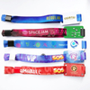 Polyester Handmade Fabric Woven Cloth Wristband Wrist Band For Festival Event Fabric Bracelets