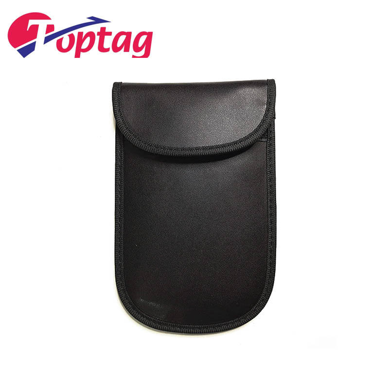 Hot Selling RFID Blocking Car Key Case Faraday Key Fob Protector Key Fob Signal Blocking Pouch bag with Key Chain