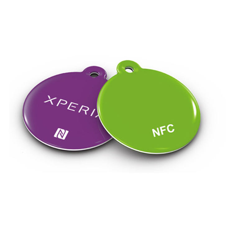 Free sample epoxy keychains 13.56Mhz RFID keyfob NFC access control tag