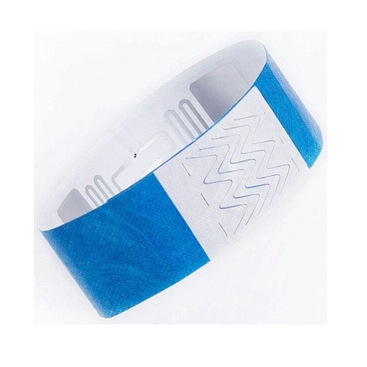 RFID Entrance Smart Ticket Disposable Paper Festival Wrist Band NFC HF 13.56mhz Wristband for Access Control
