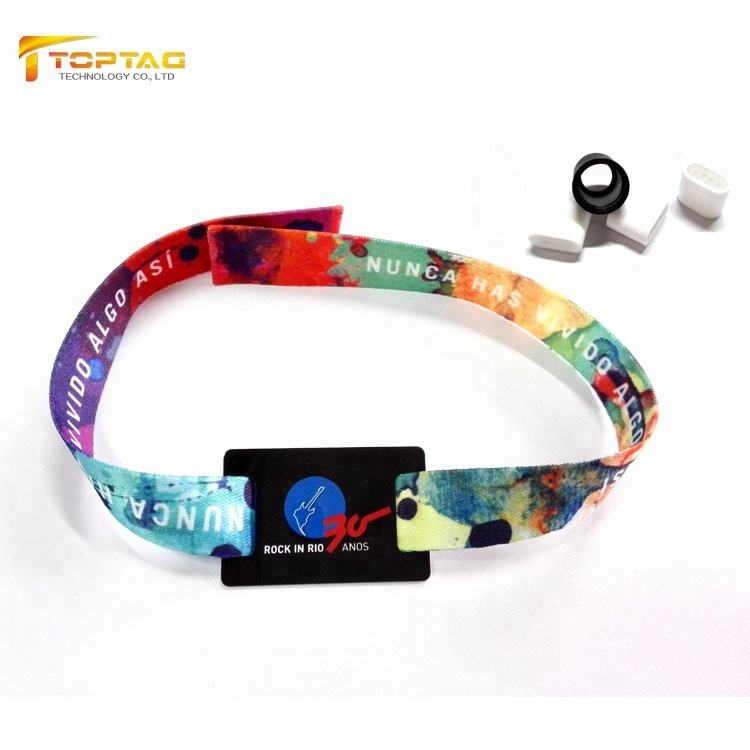 Nearby Reading Passive NFC RFID Fabric Wristband