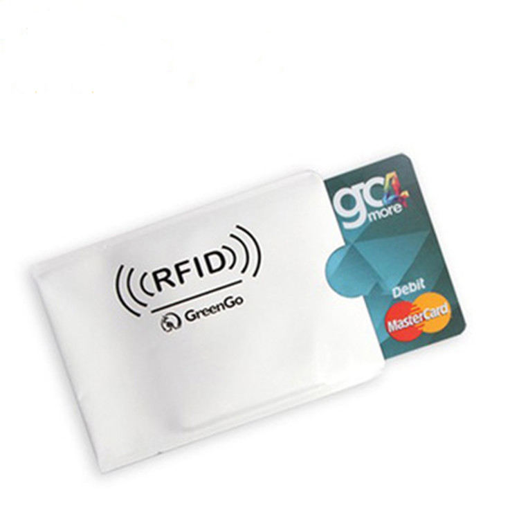 Magnetic card sleeves/blank rfid blocking sleeve card /aluminum foil paper plastic credit card shield